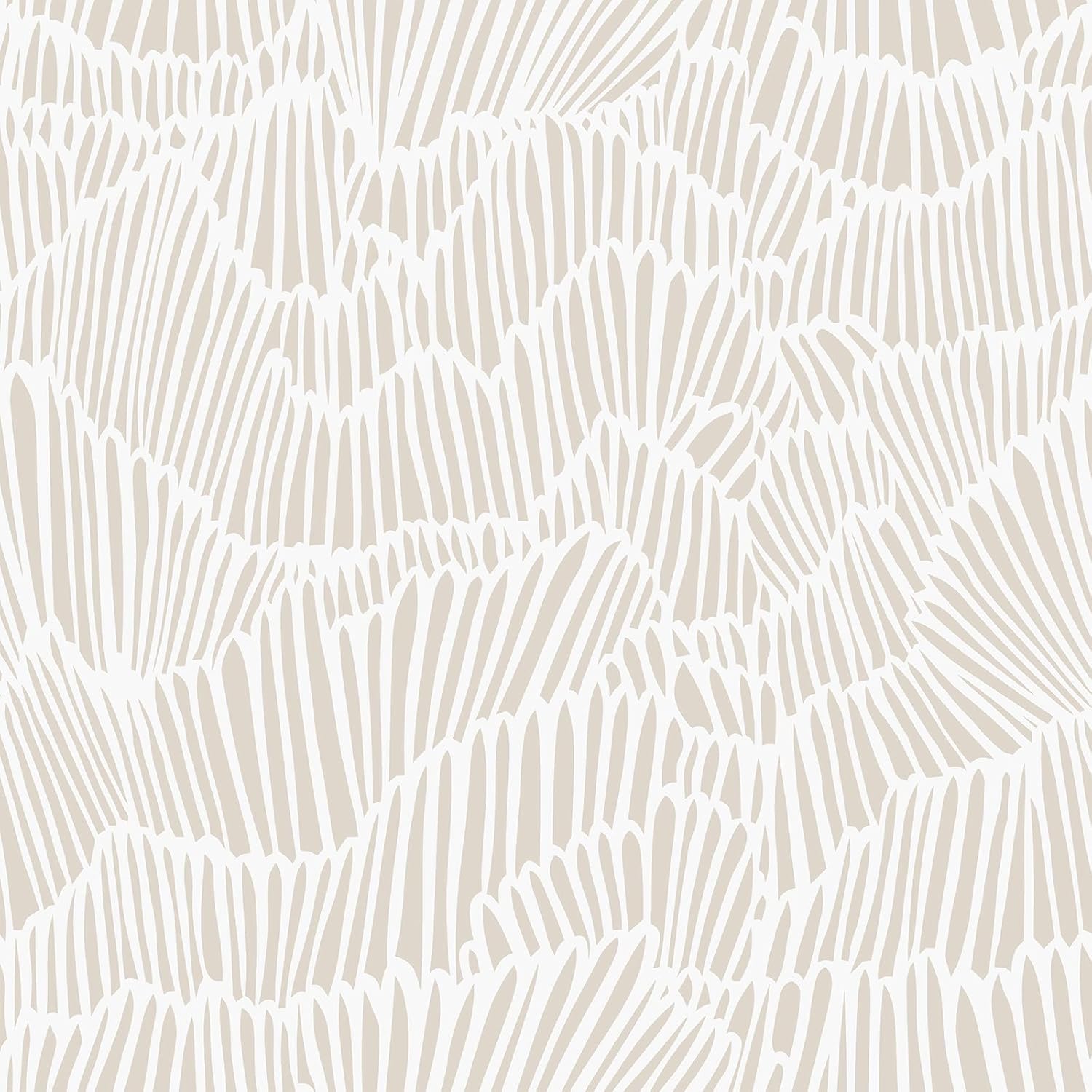 VEELIKE Flashdance Art Deco Wallpaper Peel and Stick Neutral Modern Geometric Wallpaper for Bedroom Living Room Accent Wall 17.7''x354'' Removable Minimalist Wall Paper Self Adhesive Contact Paper