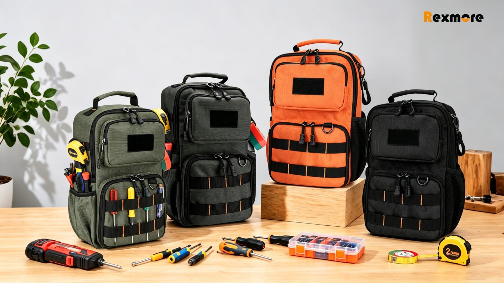 Rexmore Tactical Electrician & HVAC Tool Chest Bag with 3-Point
