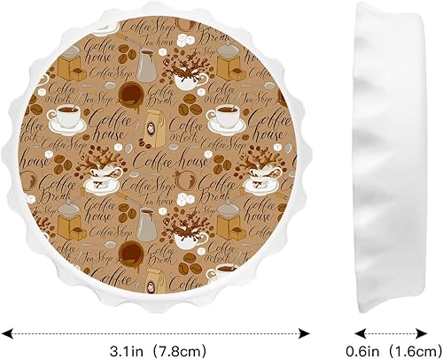 Miniatura 2 de Brown Café Beer Bottle Opener Fridge Magnets, Esppresso Coffee Beans Shabby Chic Cup Magnetic Strong Refrigerator Sticker for Withboard Cool Gadget