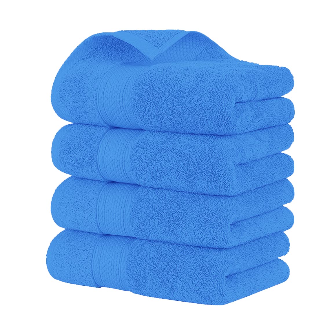 NAUSHA HOME - Premium Large Hand Towels Bale Set - Pack of 4 & 6 Pieces - 100% Soft Cotton, Highly Absorbent & Durable Extra Large (50 x 80 cm) Gym, Hotel & Spa Quality Thick Towels (4, Cobalt)