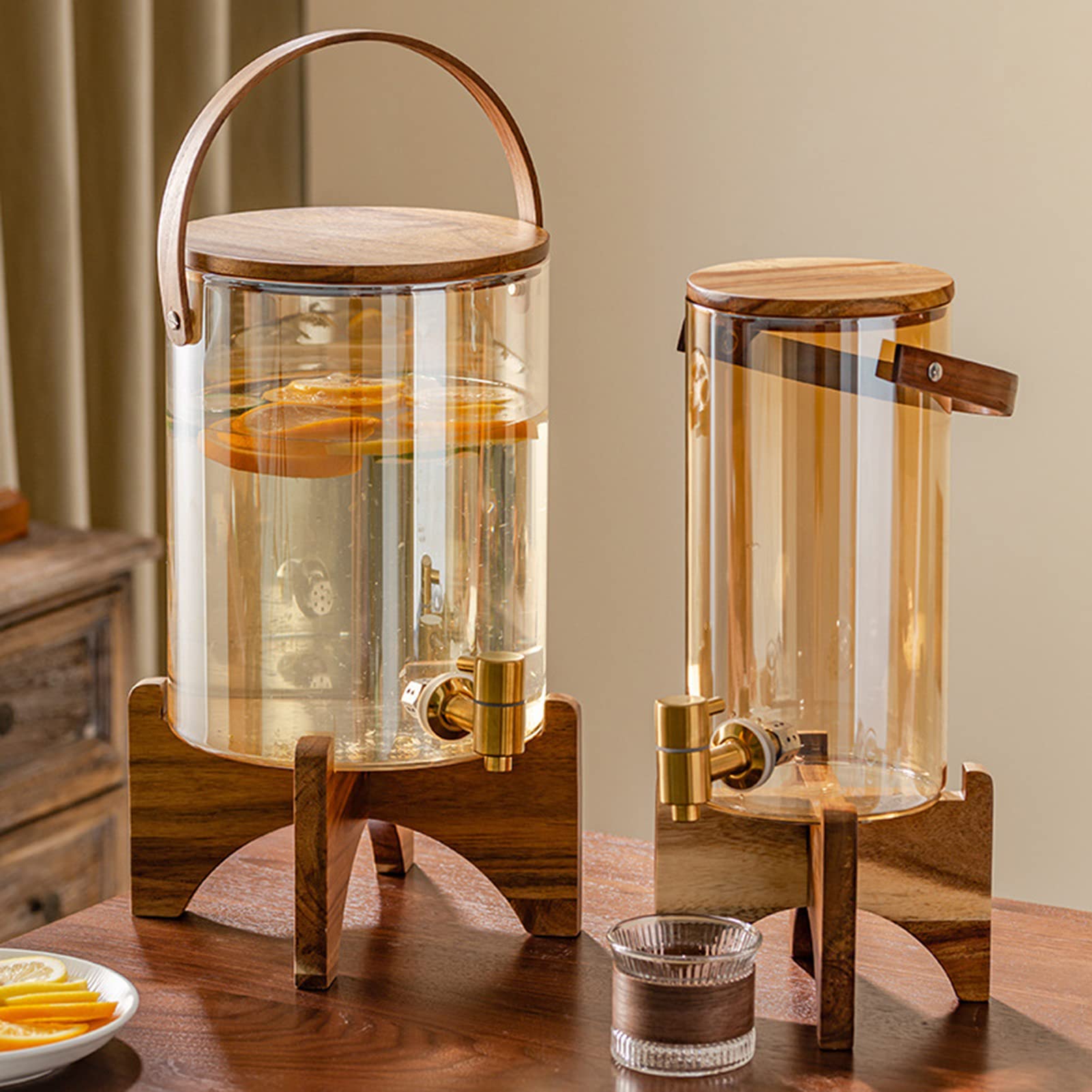 Dispenser per bevande con supporto, dispenser per bevande calde o fredde, perfetto per feste all'aperto e uso quotidiano