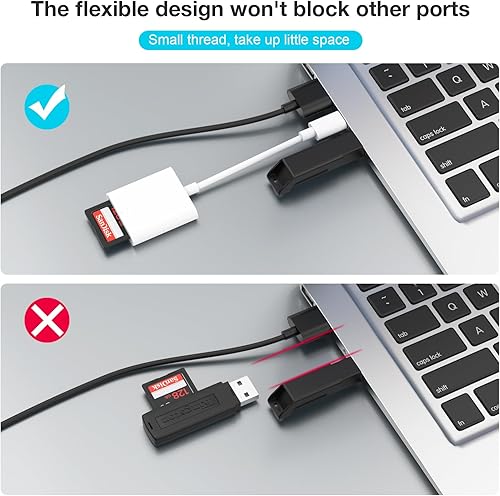 Miniatura 7 de Lector de cámara de tarjetas Lightning a SD para iPhone iPad, lector de tarjetas SD lector de tarjetas de memoria, visor de cámara de rastro,