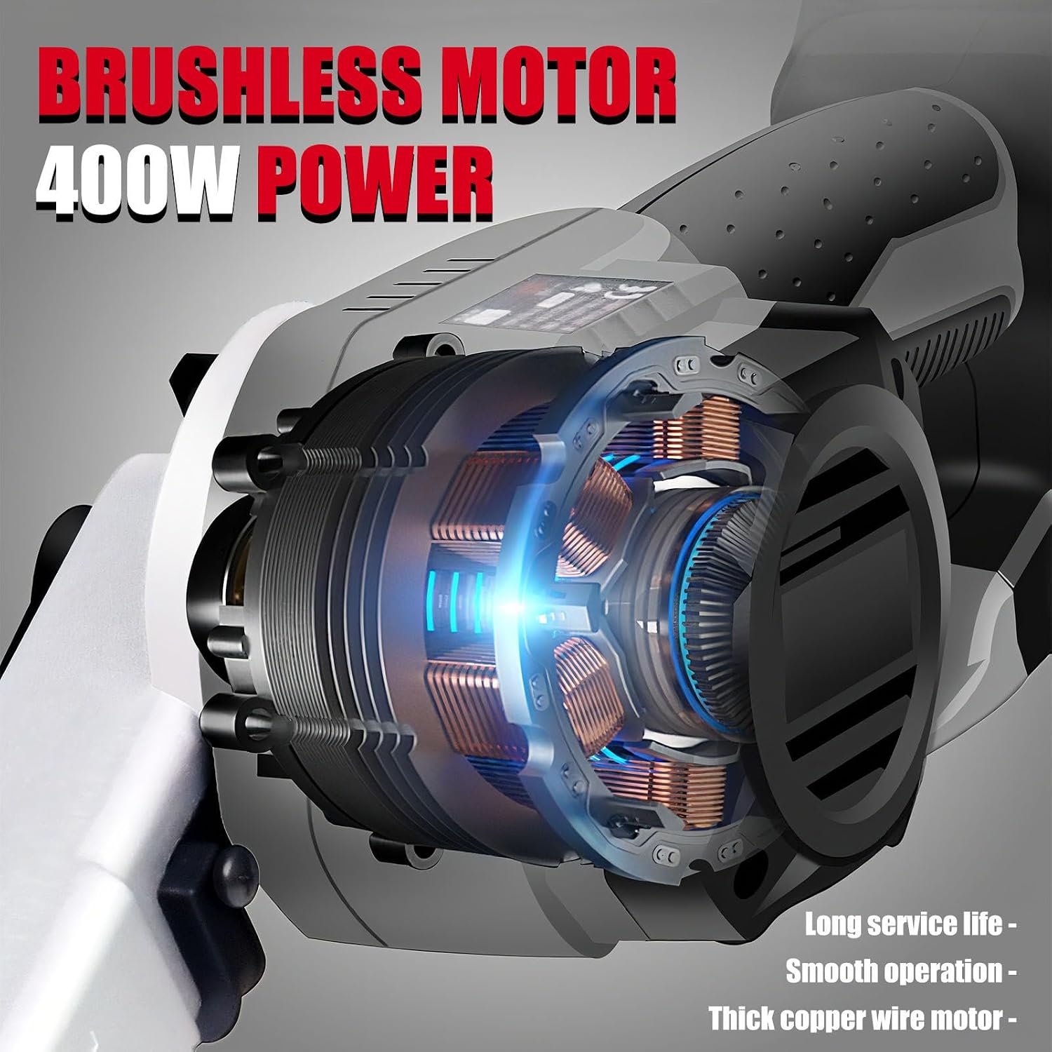 Portable Power Sander with Quick Release Belt, 5-Speed Settings, Dual Safety Switch & 30mins (4000mAh) Runtime, Lightweight for Detail Work on Furniture, Automotive, Renovation 2Battery
