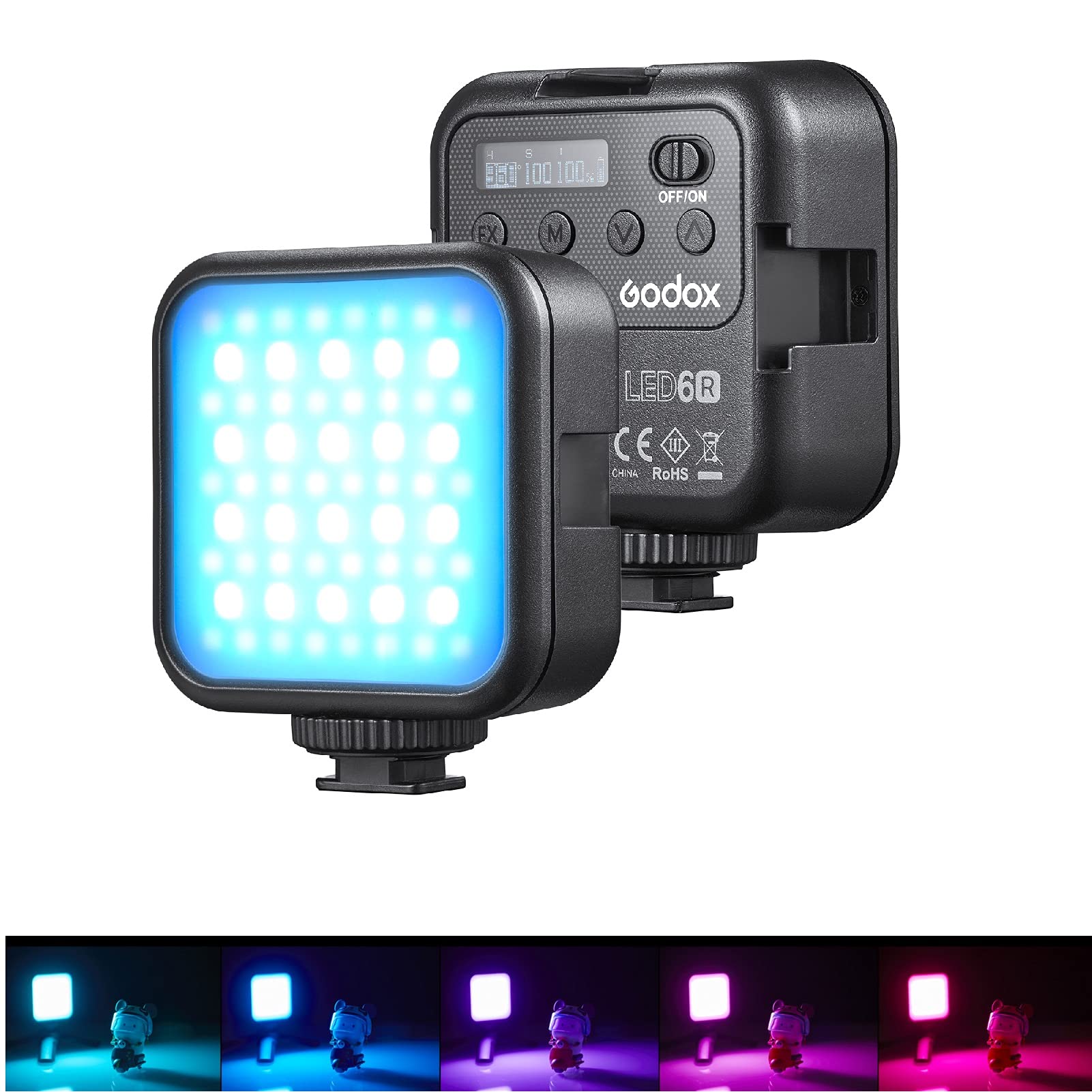 Lampe LED Vidéo GODOX LITEMONS LED6Bi - Bicolore 3200K-6500K - CRI 95+ - Rechargeable - Pour Caméra