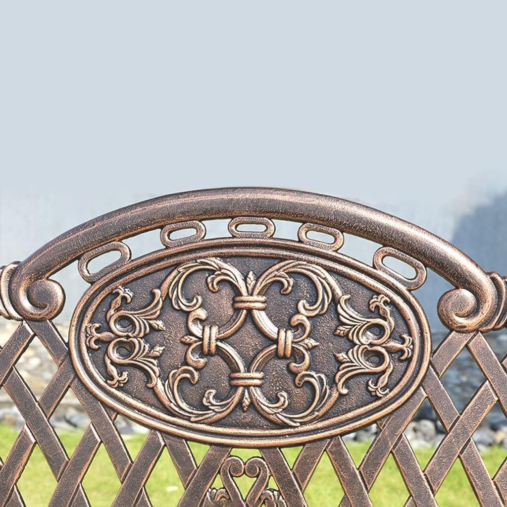Patio Furniture Bench Cast Aluminum Park Chair Outdoor Bench Double Sofa Seat Outdoor Garden Leisure Bench Suitable for Courtyard Balcony Outdoor Bench(B1)