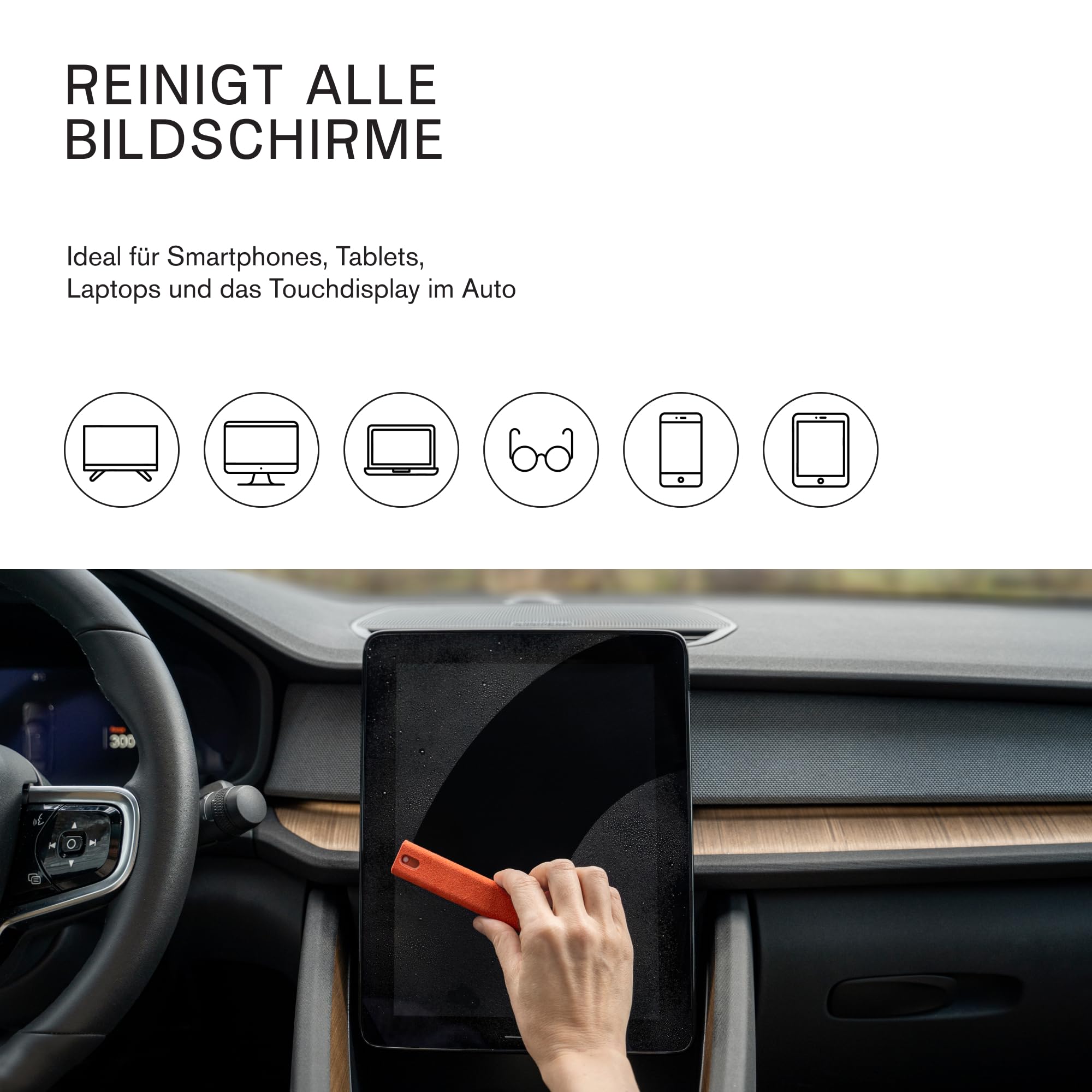 Bildschirmreiniger Set 3er Pack 200 ml Nachfüllung - Screen Cleaner All-in-One Display Reiniger für Auto Smartphone Tablets