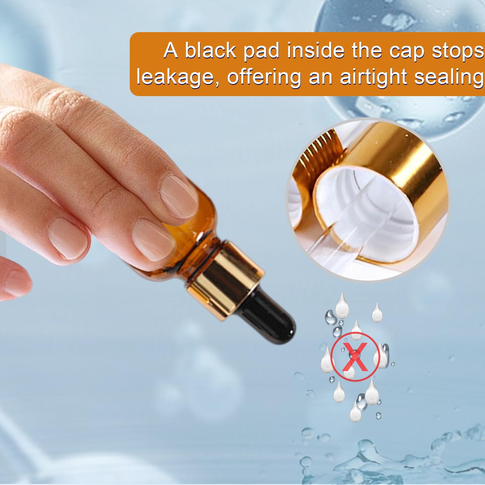 Fleurs De Bach 6 Flacons Compte-Gouttes Verre Ambré 30ml - Avec Pipettes, Entonnoirs, Étiquettes - Pour , Parfums Huiles Essentielles