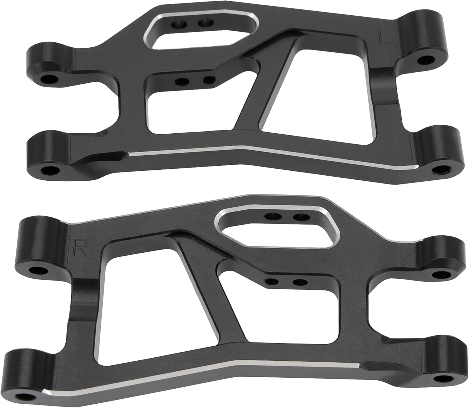 MEUS RACING Aluminum Suspension Arms Kit for Traxxas 1/16 Mini Maxx Upgrade Parts #10731 (Black)