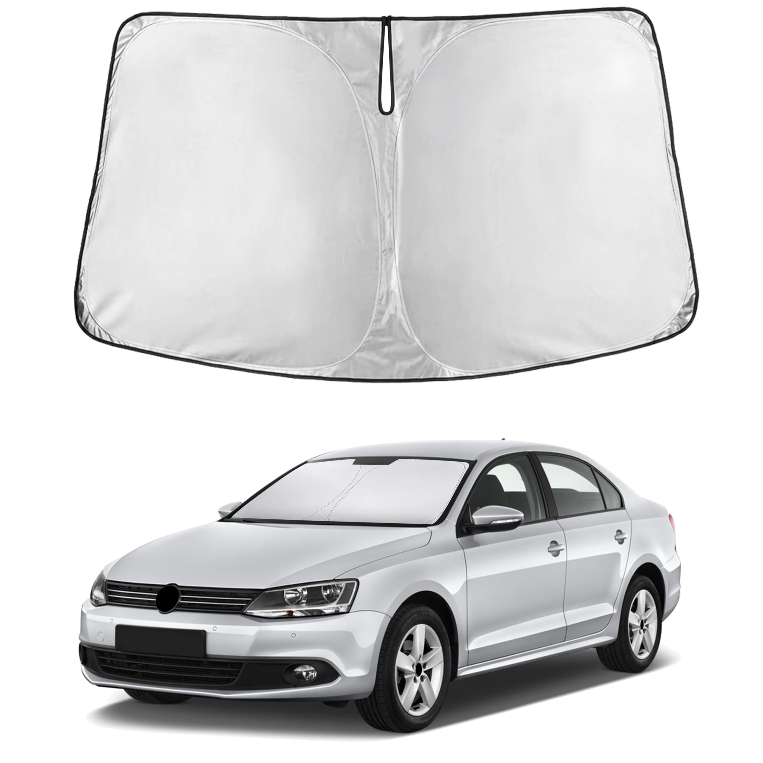 EcoNour Windshield Sun Shade Compatible for Volkswagen Jetta 2011–2018