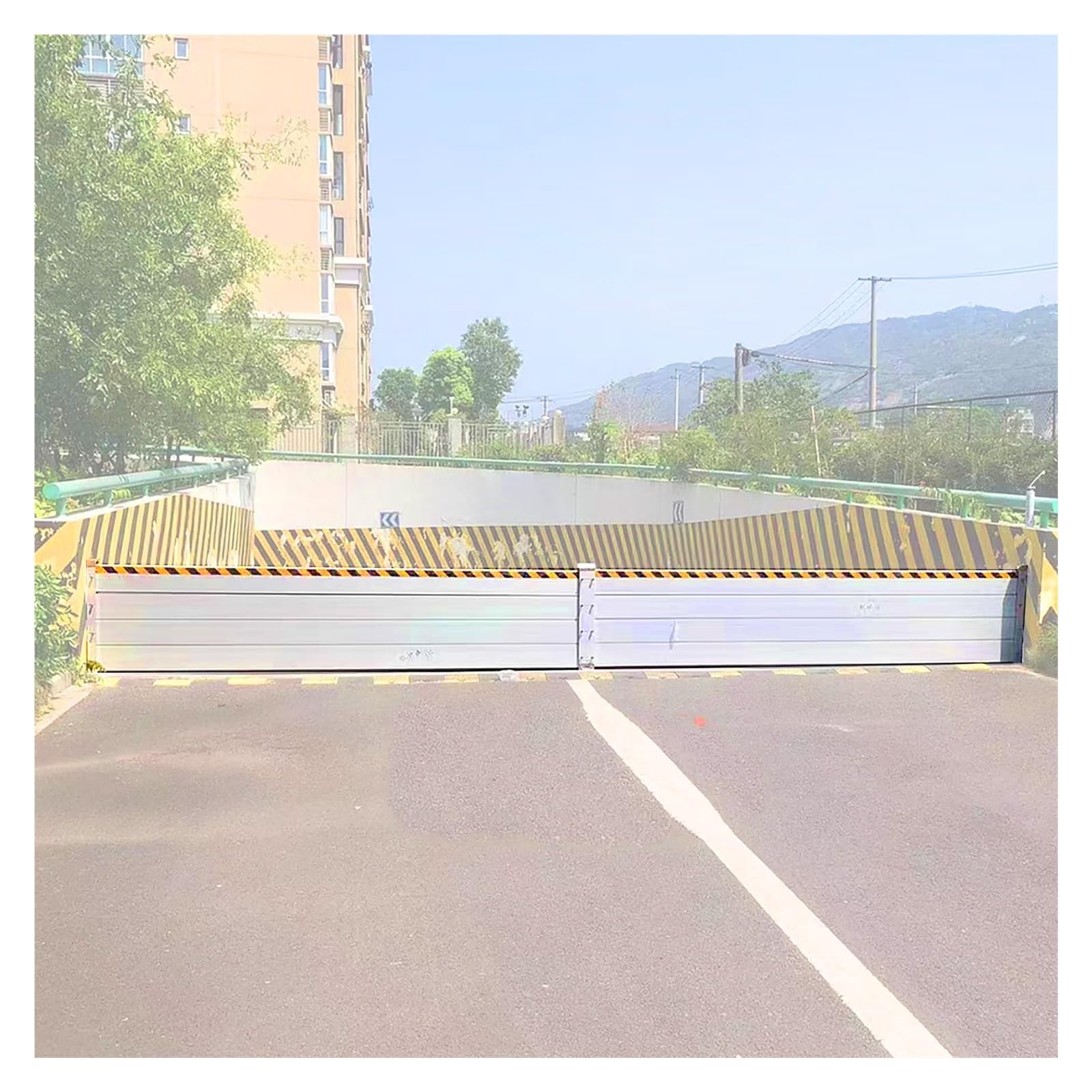 Flood Prevention Barriers Outside Reusable, Detachable Commercial Door Flood Water Barrier Aluminum Shield for Basement/Garage Entrance/Home Doorway, Portable Flood Wall Barrier, Custom Length(14.2ft