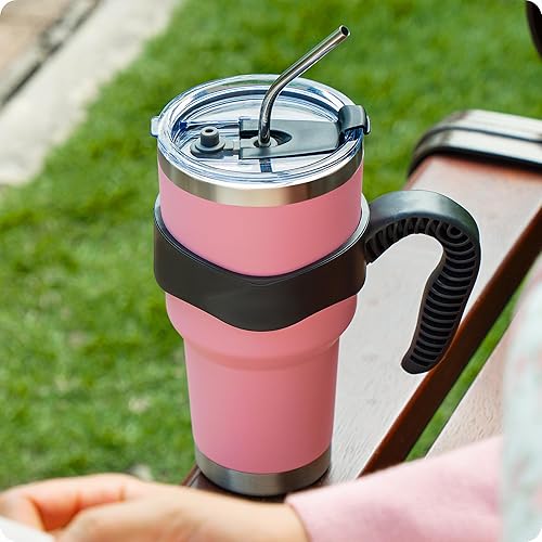 Miniatura 7 de Tapas de vaso de 30 onzas, tapas de repuesto para Yeti Rambler, Ozark Trail y más, sin BPA, vaso de 30 onzas, cubierta de taza (negro)