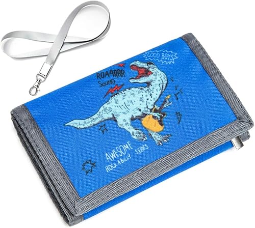 Miniatura 3 de Billetera para niños y niñas, billetera para niños pequeños, billetera de lona triple para exteriores, billeteras juveniles para niños y niños,