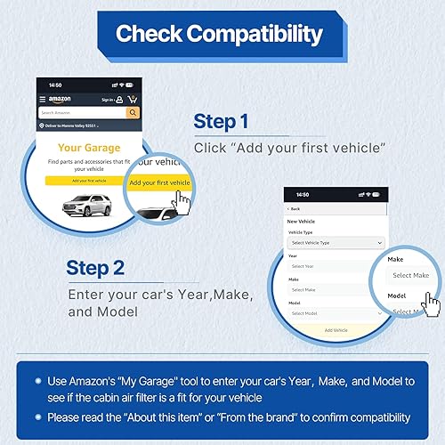 Miniatura 6 de RUITO Filtro de aire de cabina, se adapta a Accent 2018-2021, Elantra 2017-2020, Elantra GT 2018-2020, Forte 2019-2024, Forte5 2020-2024, Río