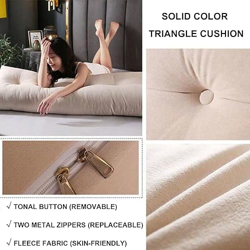 Miniatura 2 de Almohada triangular grande de cuña de lectura, cabecera de dormitorio, respaldo de cama, soporte de posicionamiento, cojín de descanso de cama con