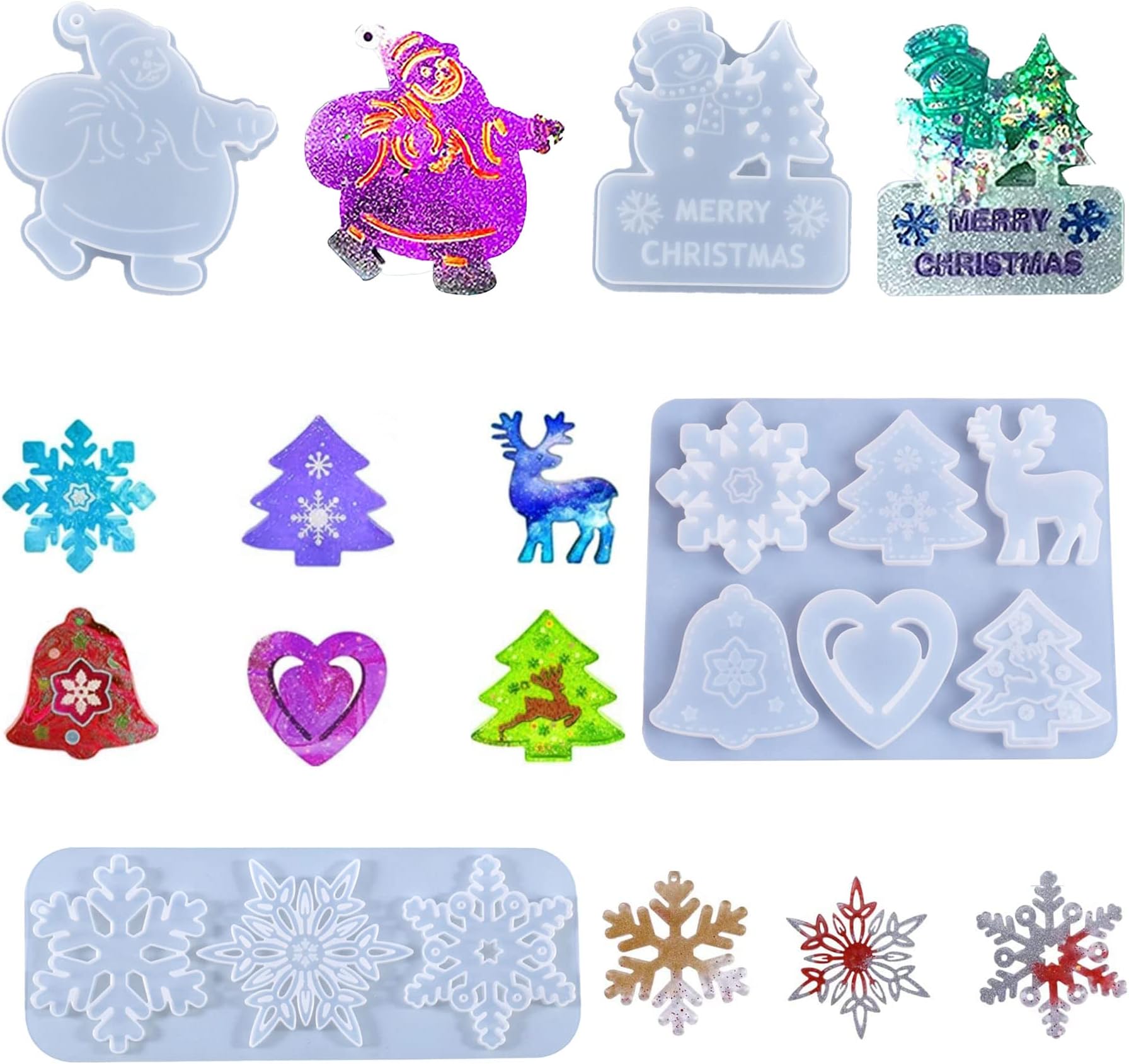 HONZUEN Silikonform Untersetzer Set - DIY Achat Design Für Epoxidharz Projekte