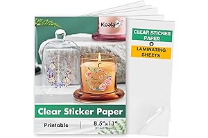 Koala Crystal Clear Sticker Paper and Self-Adhesive Laminating Sheets