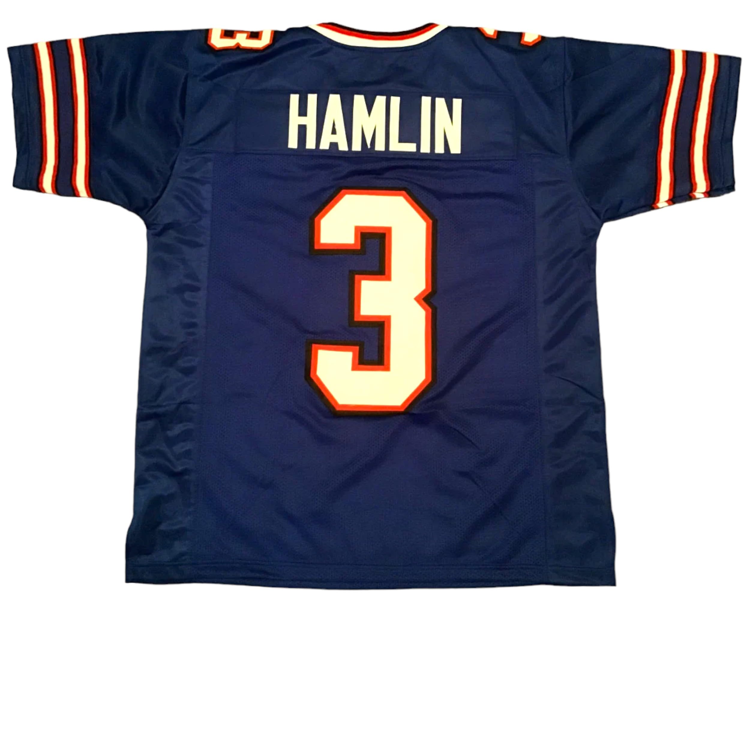 Generic Damar Hamlin Blue Jersey Stitched Custom Football New No Brand/Logos (US, Alpha, Large, Regular, Regular, Blue)