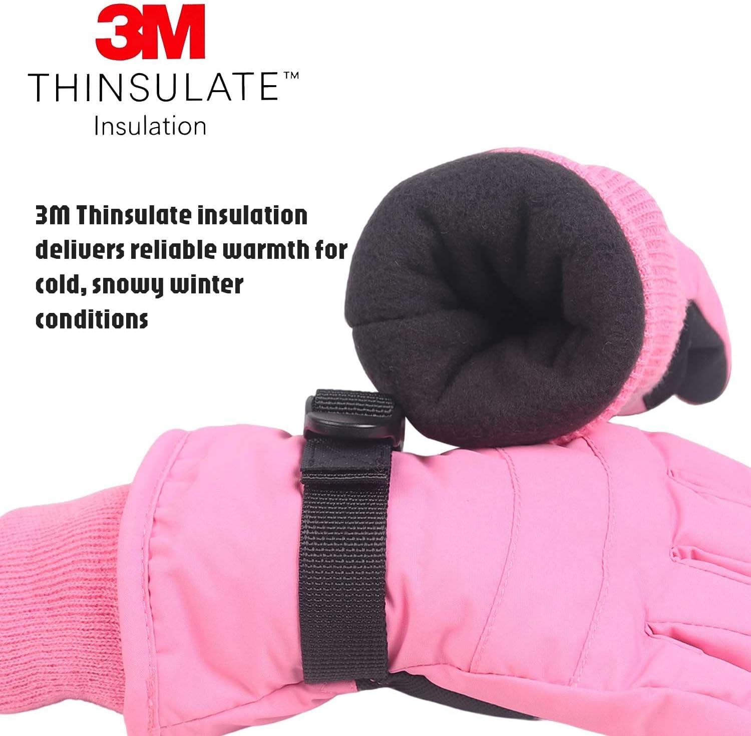 XTACER Kids Warm Gloves Winter Warm Cold Weather Gloves for Outdoor Sports Snowboard image 2