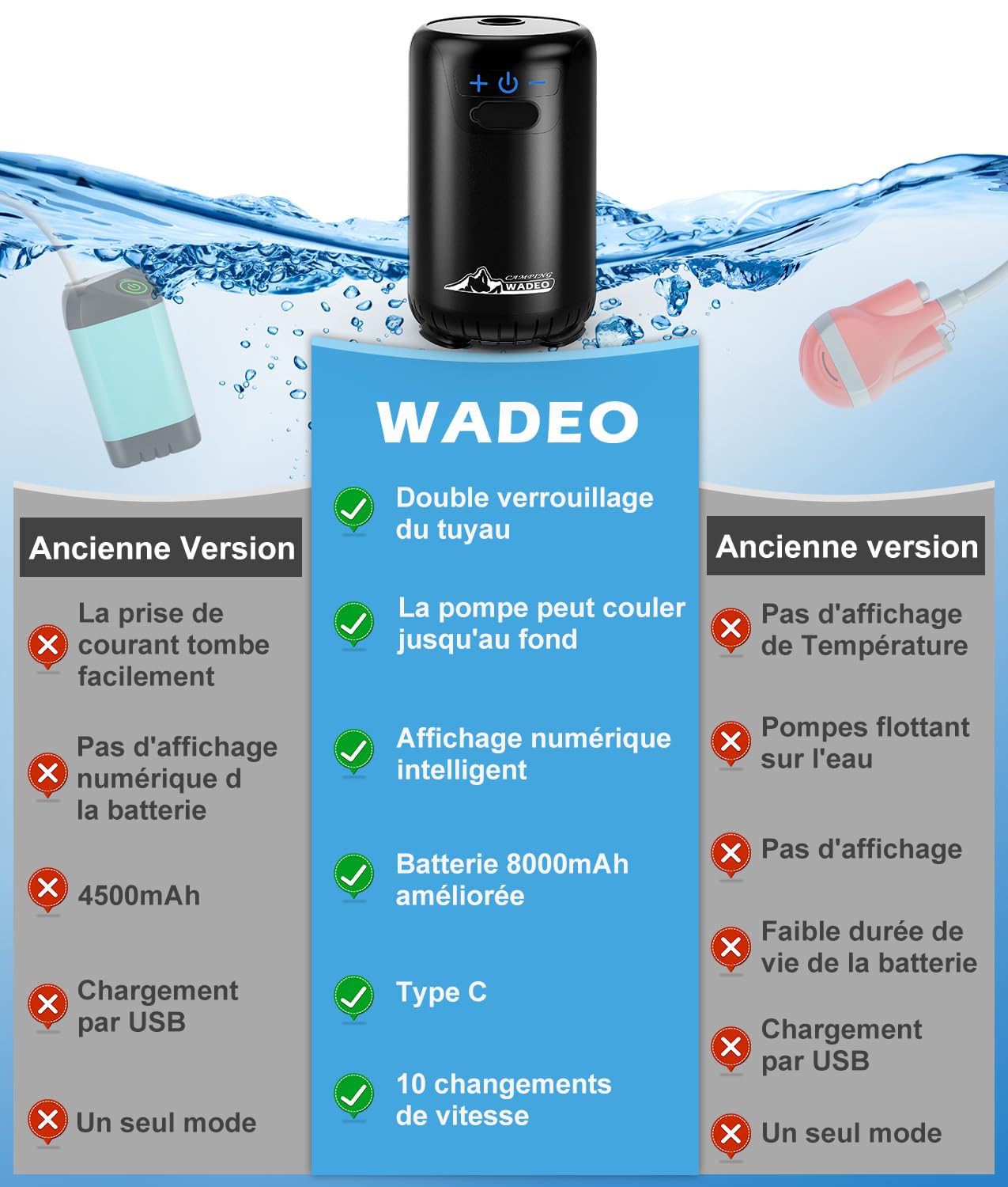 Douche nomade sur batterie rechargeable USB-C – CAMP4