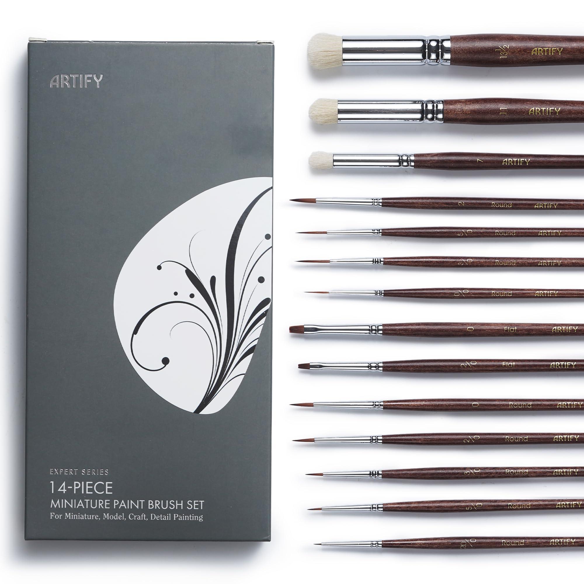 Artify Miniature Paint Brushes for Detail Paint & Acrylic Watercolour