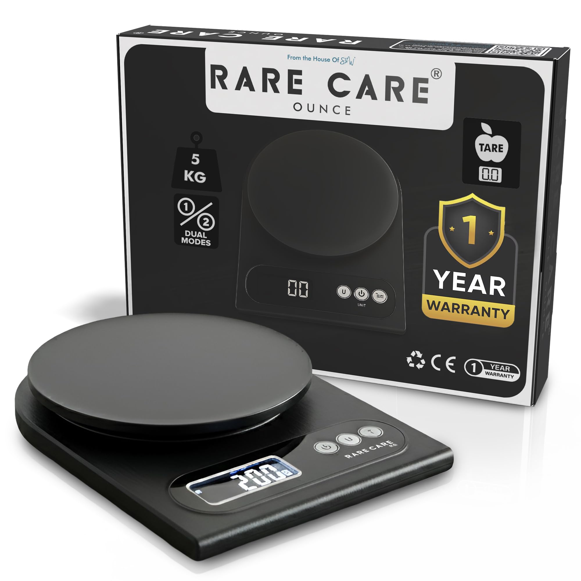 Kitchen Weight Machine For Home | Electronic Weighing Machine for Food | Tare Function & 1 Year Warranty | Dual Weight Setting | Weighing Scale For Kitchen | Model - Ounce