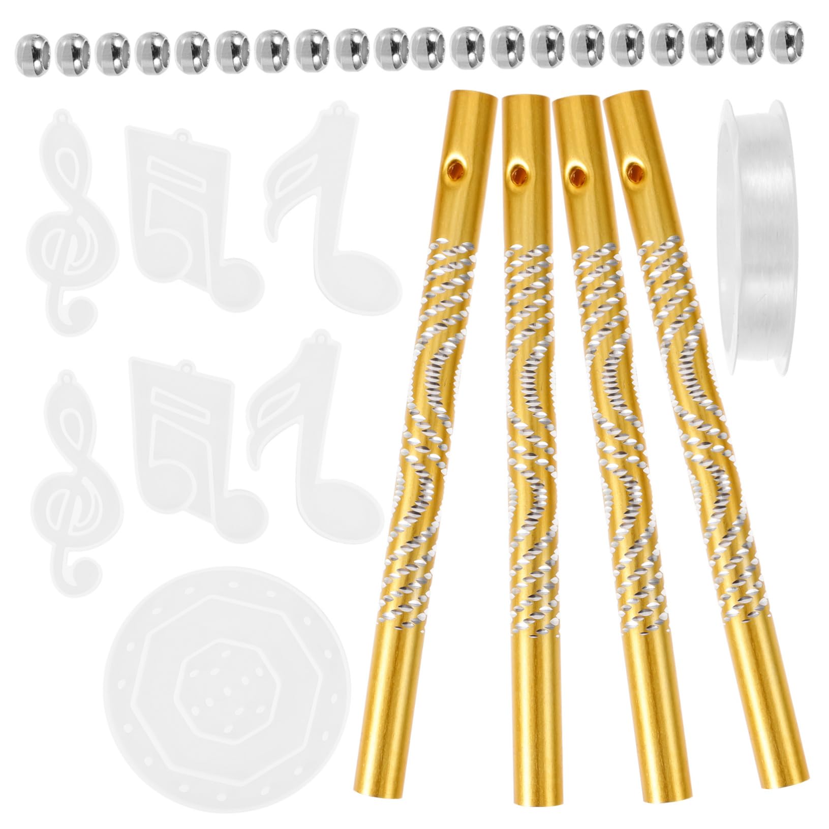 5 Set Stampi in Silicone per Ciondoli Artigianali Design Note Musicali per Creazioni con Epossidica Materiale Silicone Flessibile per Decorazioni Fai da Te