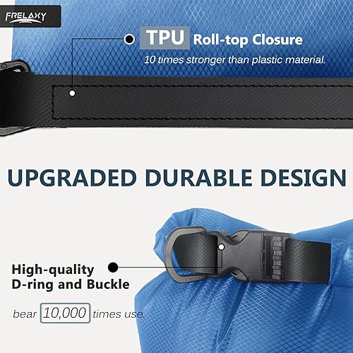 Miniatura 4 de Frelaxy Bolsa seca impermeable, paquete de 23, bolsas secas portátiles ligeras, 5L, 15L y 25L, juego de sacos secos duraderos que mantienen el