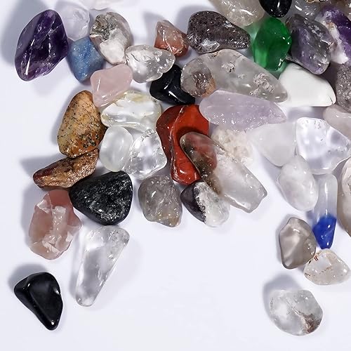 Miniatura 2 de ideayard Chips de cristal de colores mixtos, 0.95 libras, piedra de cuarzo triturado natural de forma irregular, piedras curativas para el hogar y