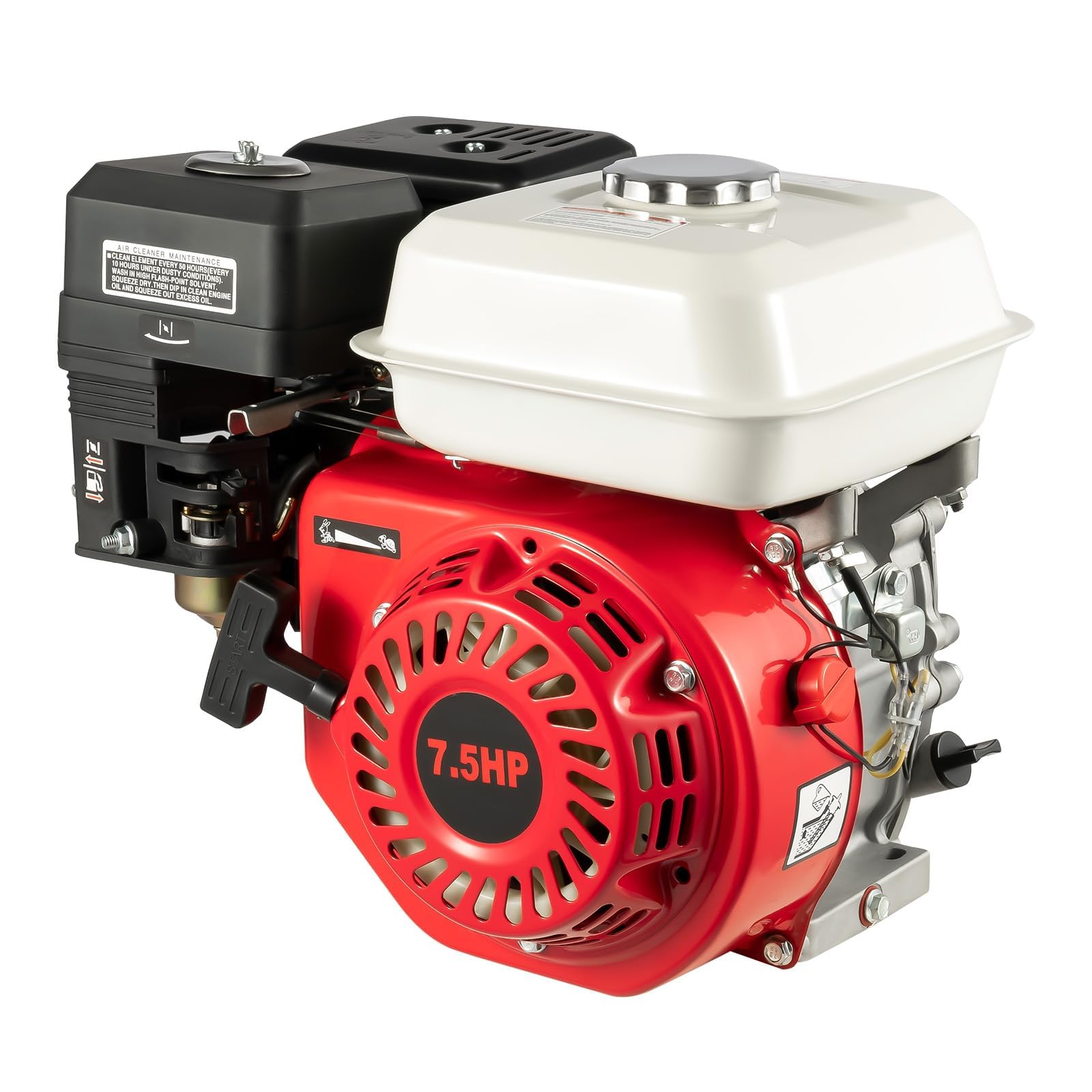 Fridgestea 4 Stroke 7.5 HP Petrol Engine, 212CC 5.1kW Air-Cooling Go-Kart Replacement Motor, Single Cylinder Gasoline Motor, OHV Petrol Generator for Go-Karts Compressors Vehicles Farm