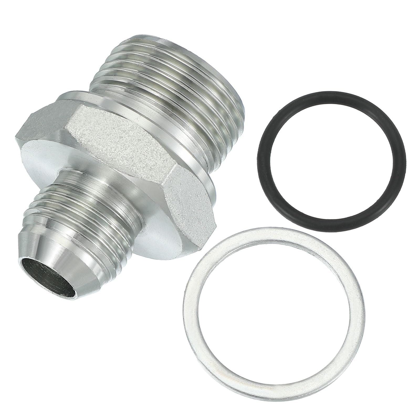 PATIKIL Hex Reducing Nipple Connectors Pipe Adapter 3/4" Male 37° Flare JIC x 3/4" g Male, Pipe Fitting Reducer Nipple Adapter Plated Steel Hydraulic Fitting