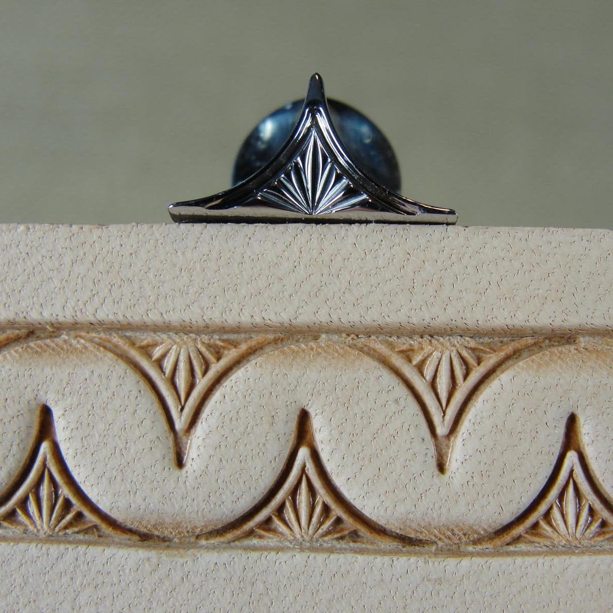 Stainless Steel Barry King - #2 Lined Half Box with Border Stamp (Leather Tool)