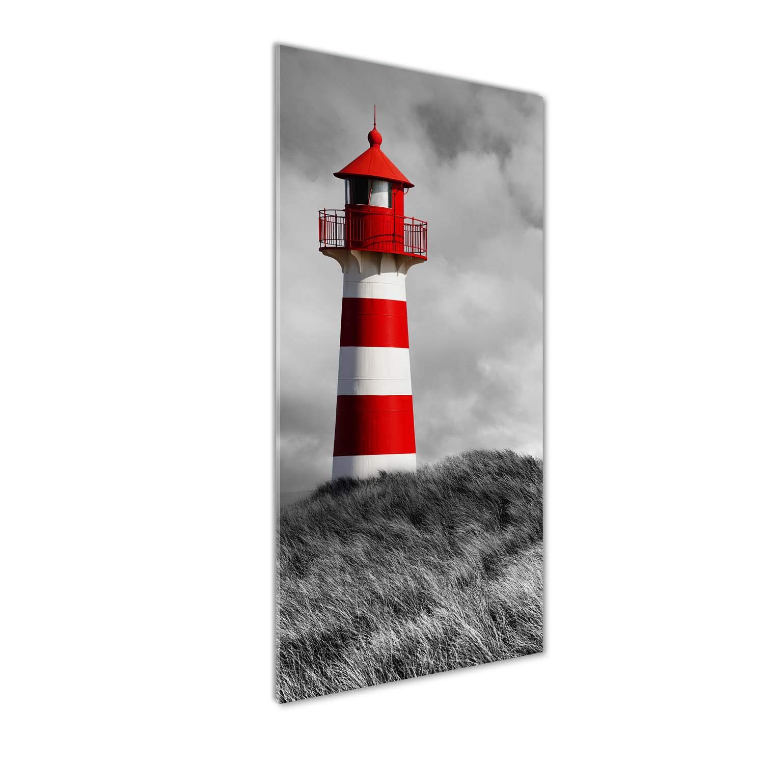 Tableaux pour la Mur en Verre Acrylique 50x125 - Décoration Phare Rouge
