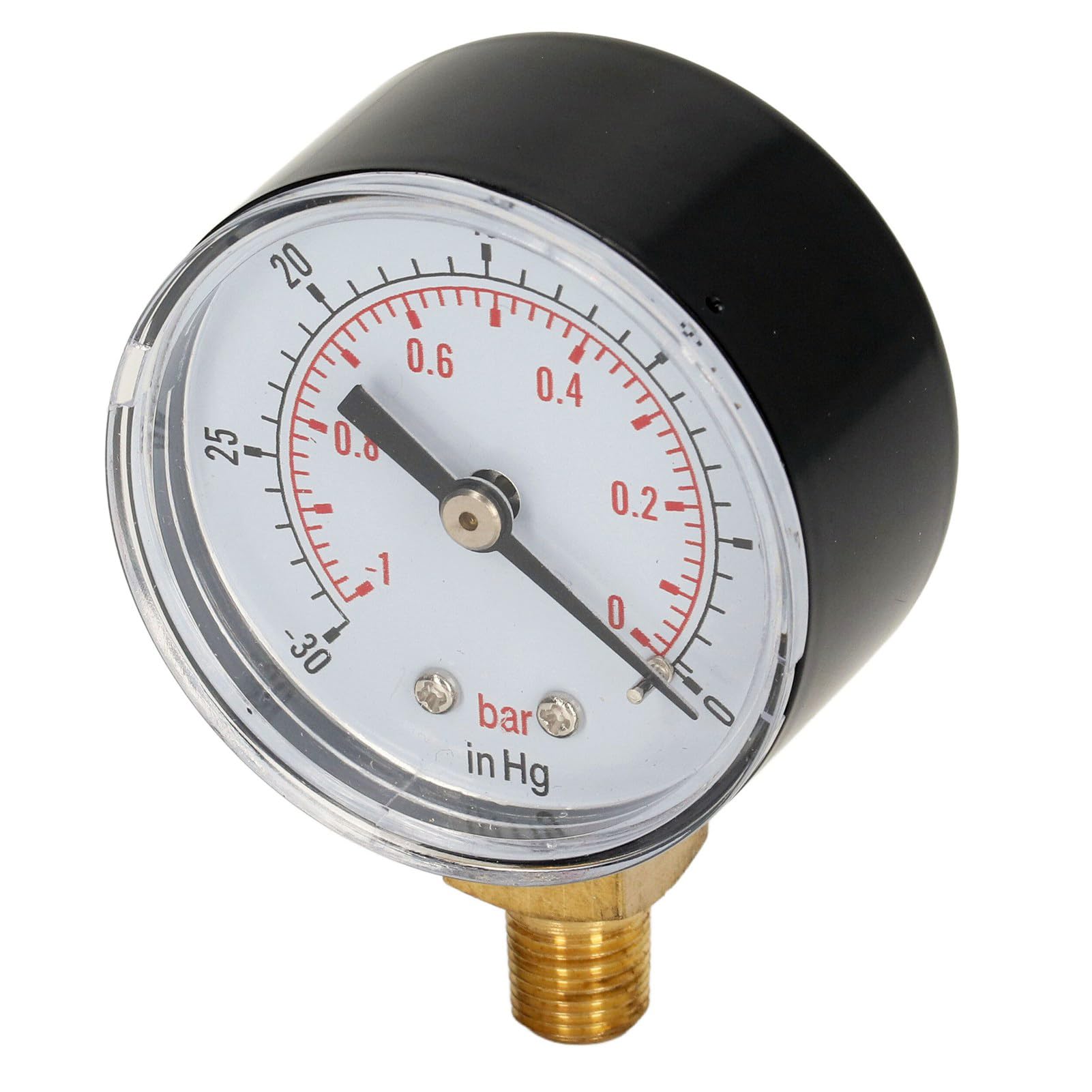 Manómetro de presión BSPT de 1/8", manómetro de presión barométrica, manómetro de vacío, manómetro de presión de Aceite, manómetro de presión de Agua -30-0 Bar, -1-0 inHg