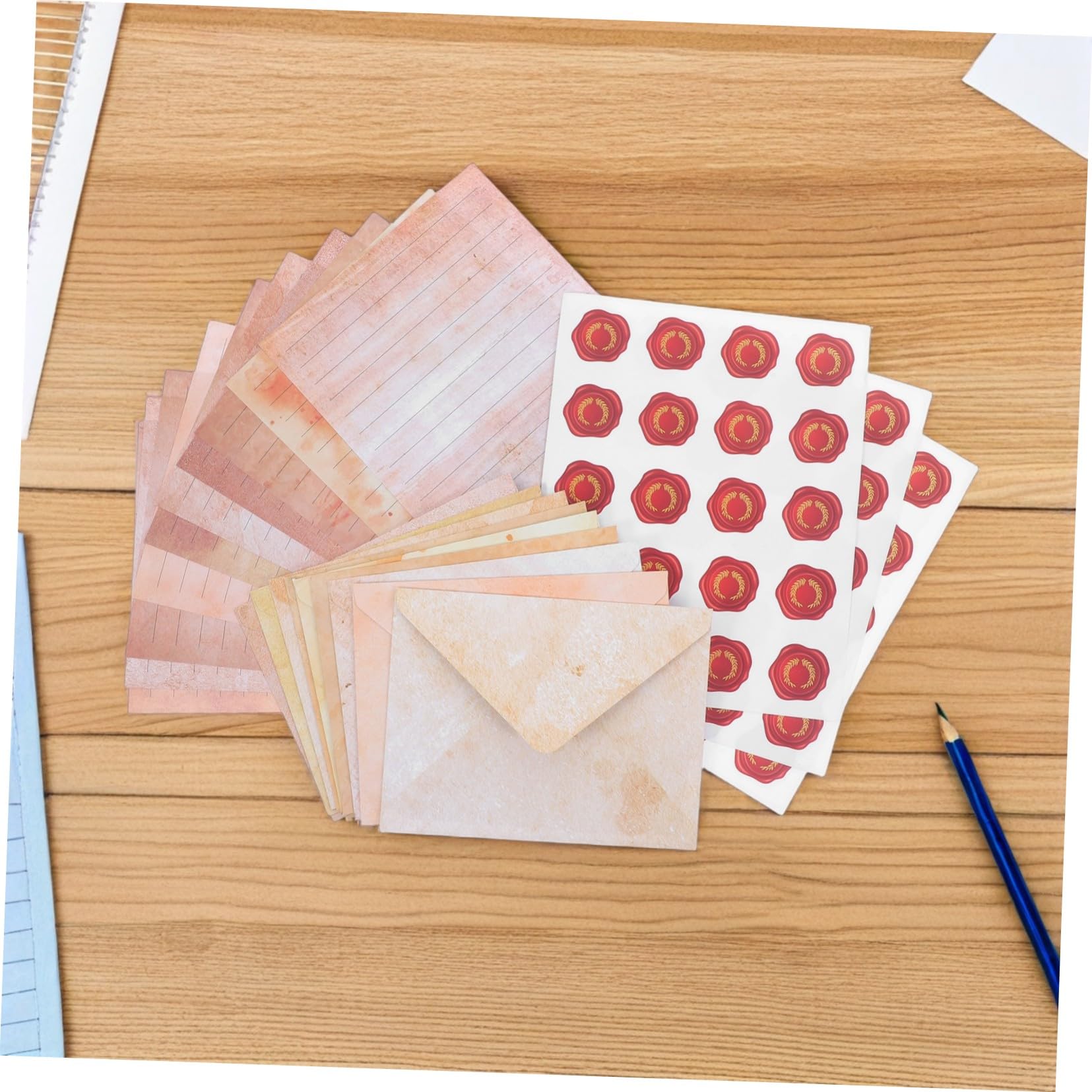 DOITOOL 100juegos Membretes Vintage para Escribir Cartas Kit de Papelería con Papeles y Sobres Juego para Invitaciones y Regalos Estilo Retro y Estético