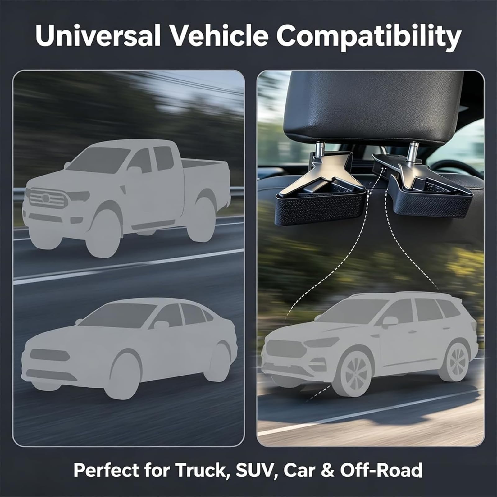 2026 Ultimate Universal Sitz Back Gun Rack Einstellbare Fahrzeug Gewehr Sitz Rückenlehne Vertikale Waffen Halter Auto Front Kopfstütze Halterung für LKW, Autos Etc