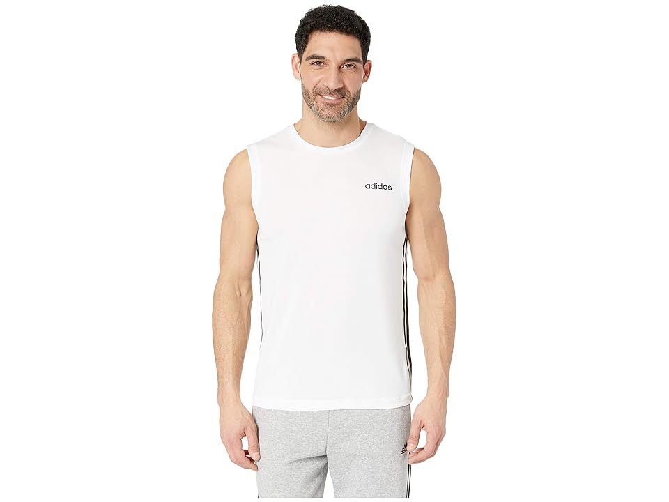 

adidas Designed 2 Move Sleeveless 3-Stripes Top (White) Men's Sleeveless