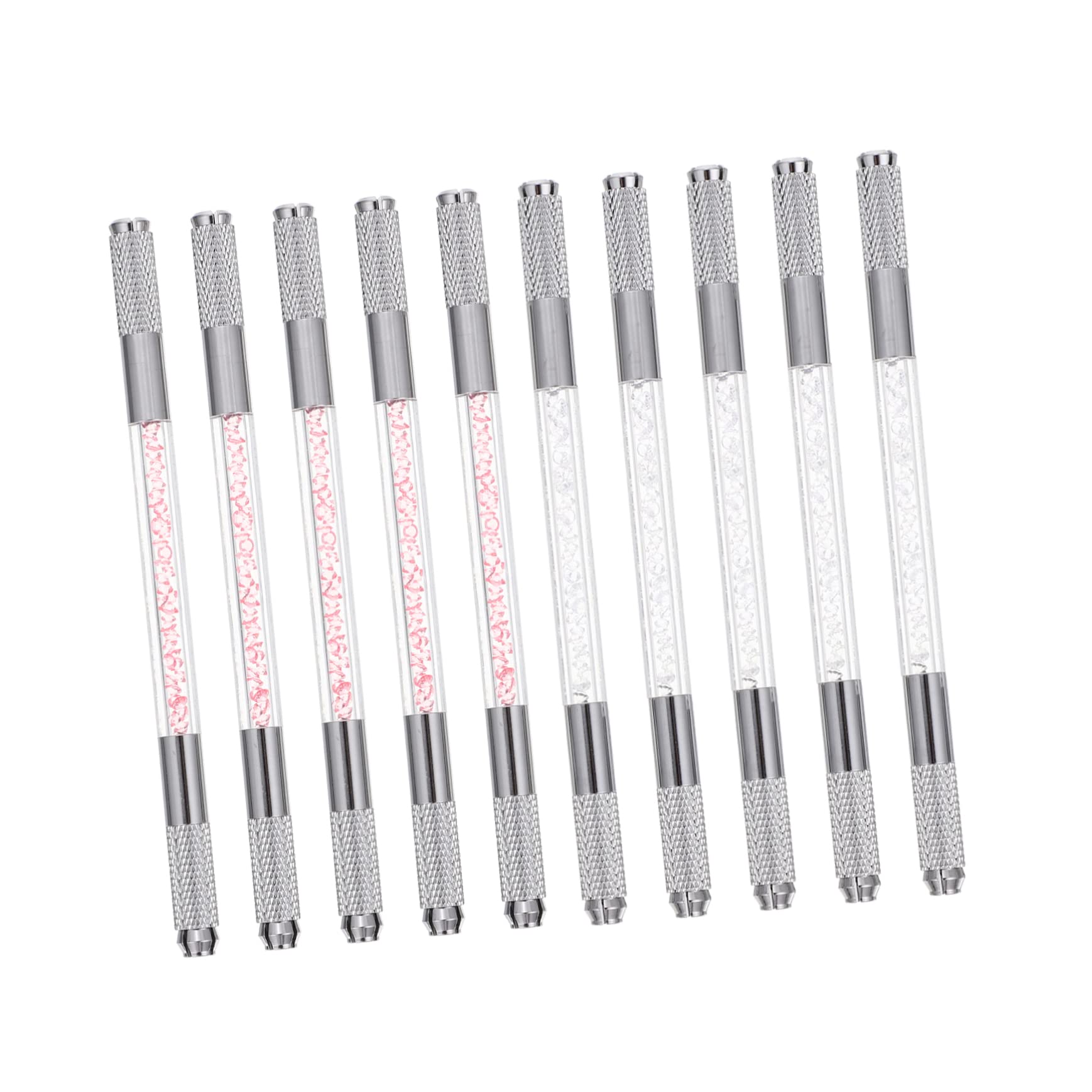 10 Stück Microblading Augenbrauenstift mit Abs Material Natürlich Aussehende Doppelseitige Augenbrauen Make Up Stifte für Anfänger und Erfahrene Anwender
