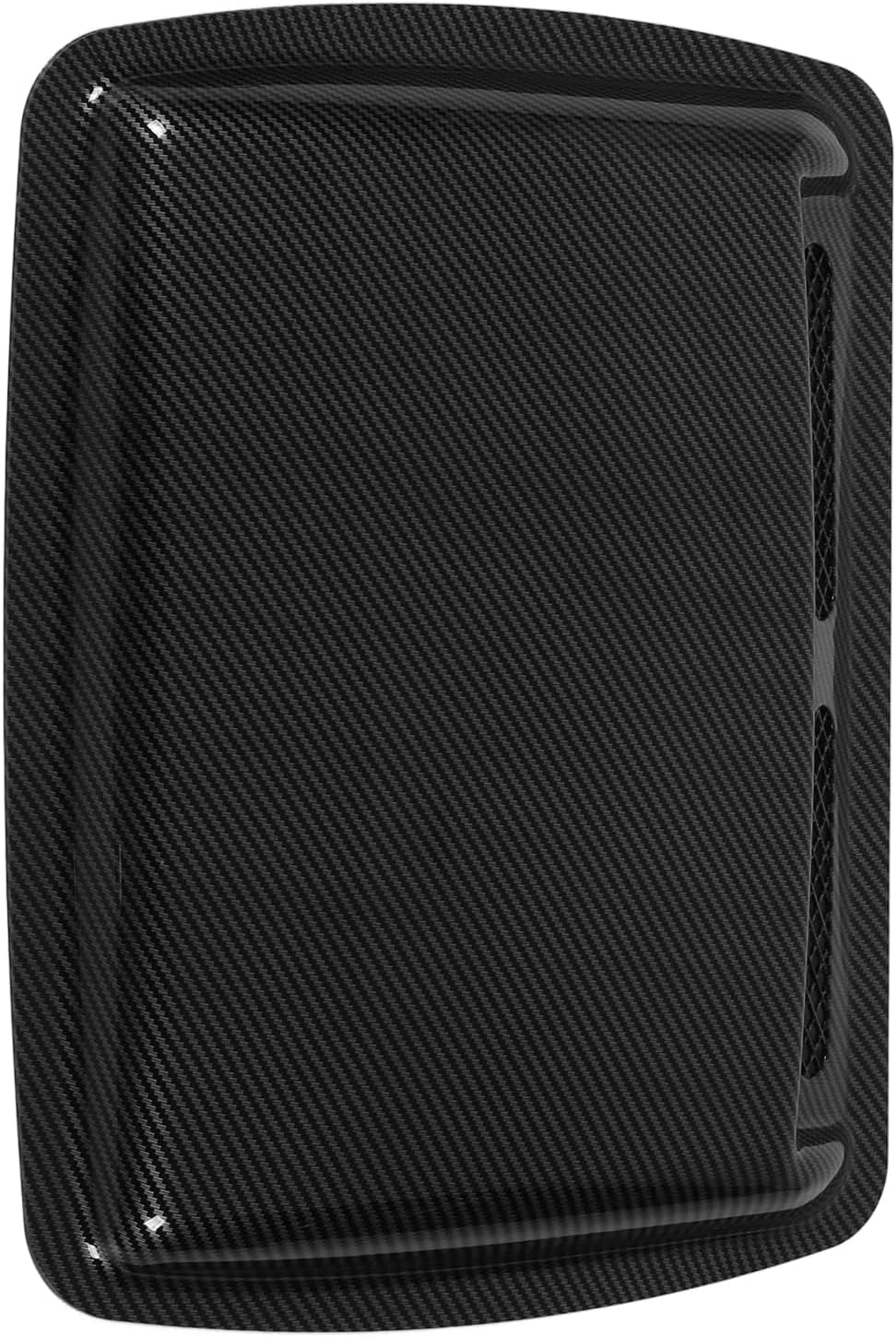 Aramox Carbon Fiber Hood Air Intake Cover, Decorative ABS Vent Scoop, Self-Adhesive Car Bonnet Accessory