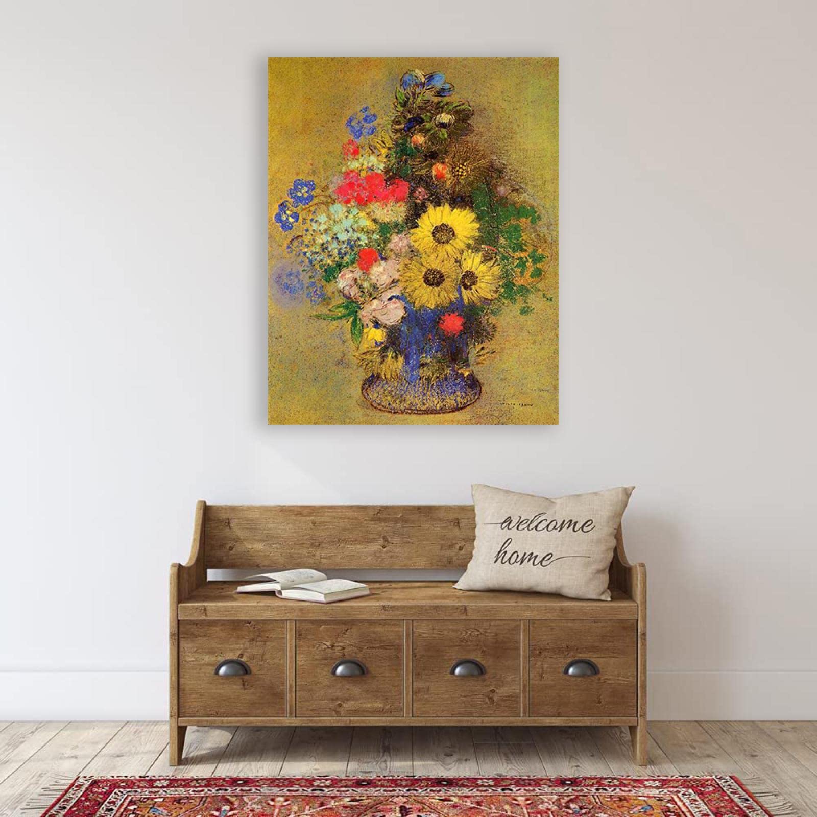 Amazon.co.jp: オディロン・ルドン-花の花瓶。有名な絵画の複製