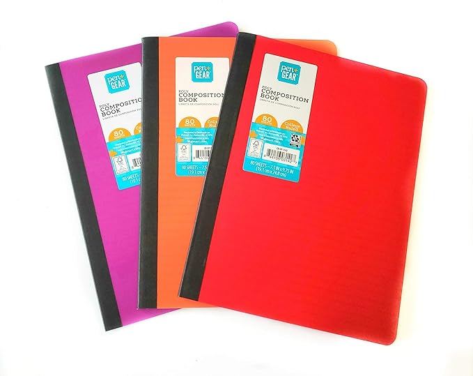 Pen + Gear Poly Composition Notebook, College Ruled, 80