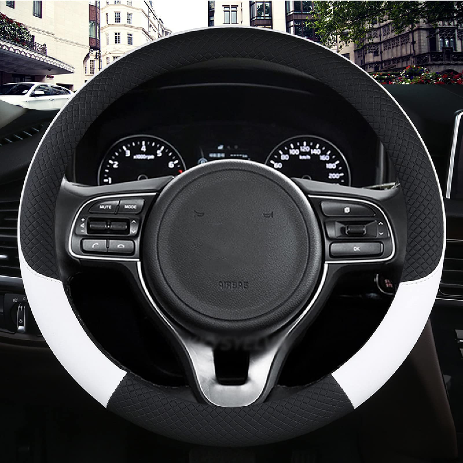Para Kia SELTOS SUV 2019 2020 2021 KX3, Cubierta De Cuero Para Volante De Coche Deportivo, Accesorios Para Automóviles