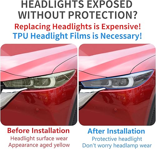 Miniatura 4 de Película de protección de faros delanteros de automóvil para Mazda CX-5 2022 2023 2024 CX5, accesorios de automóvil, decoración exterior de vinilo