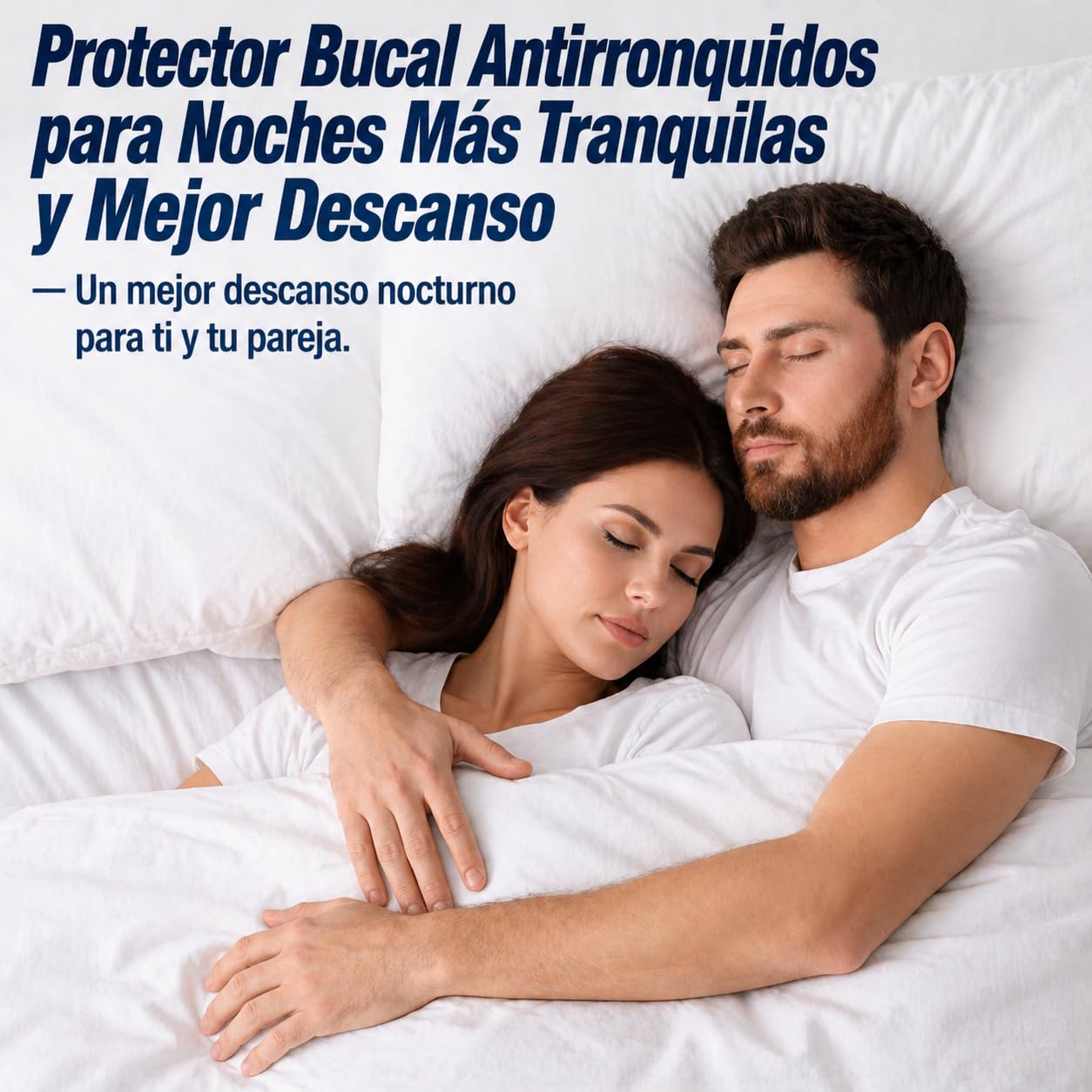 Avanzado Dispositivo Antironquidos – Férula Anti Ronquidos para Dormir, Solución Eficaz para Combatir los Ronquidos y Mejorar la Respiración Nocturna, Blanco Transparente