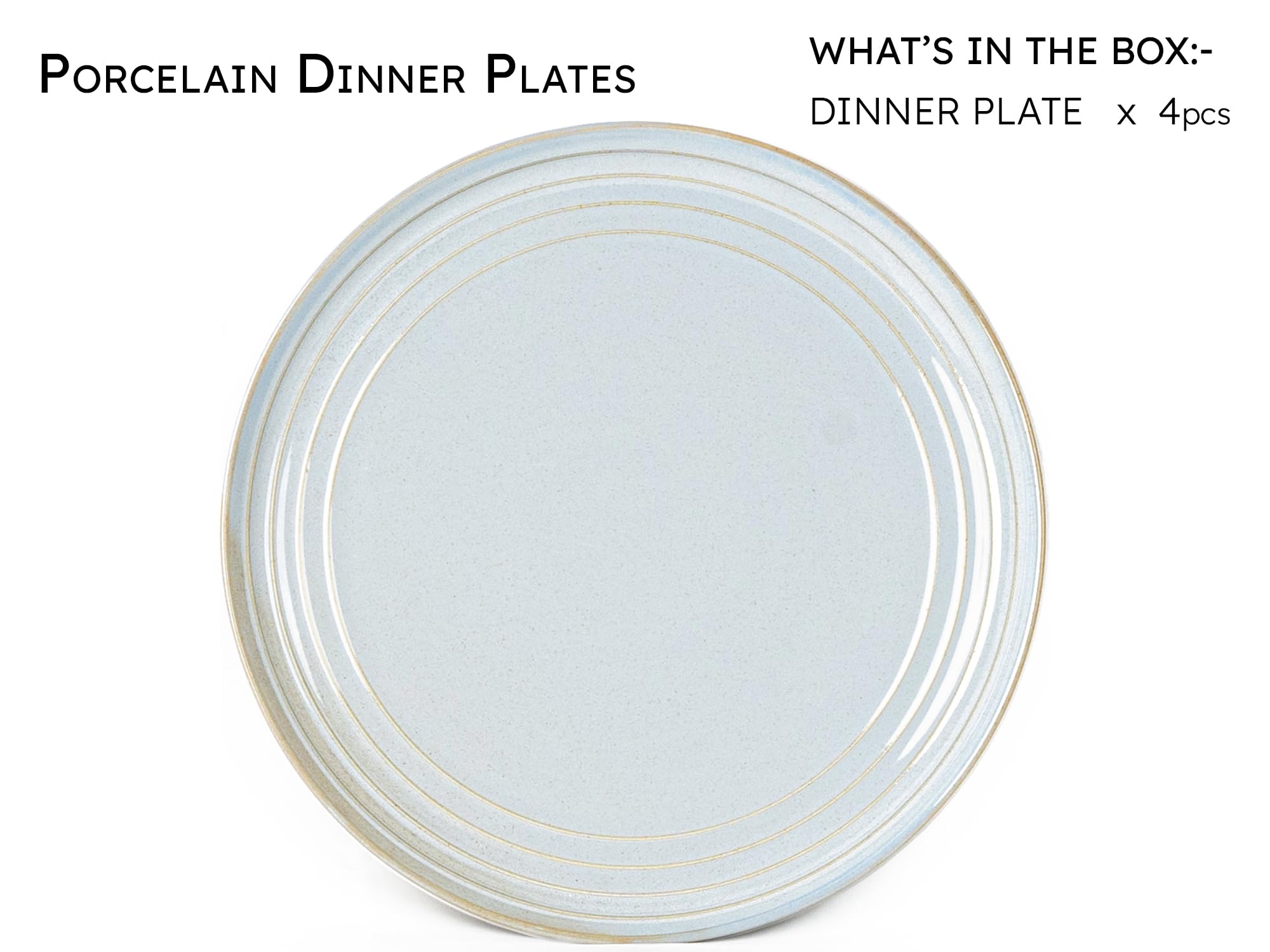 Bodhi House Arctic Blue Dinner Plates - Set of 4 -3