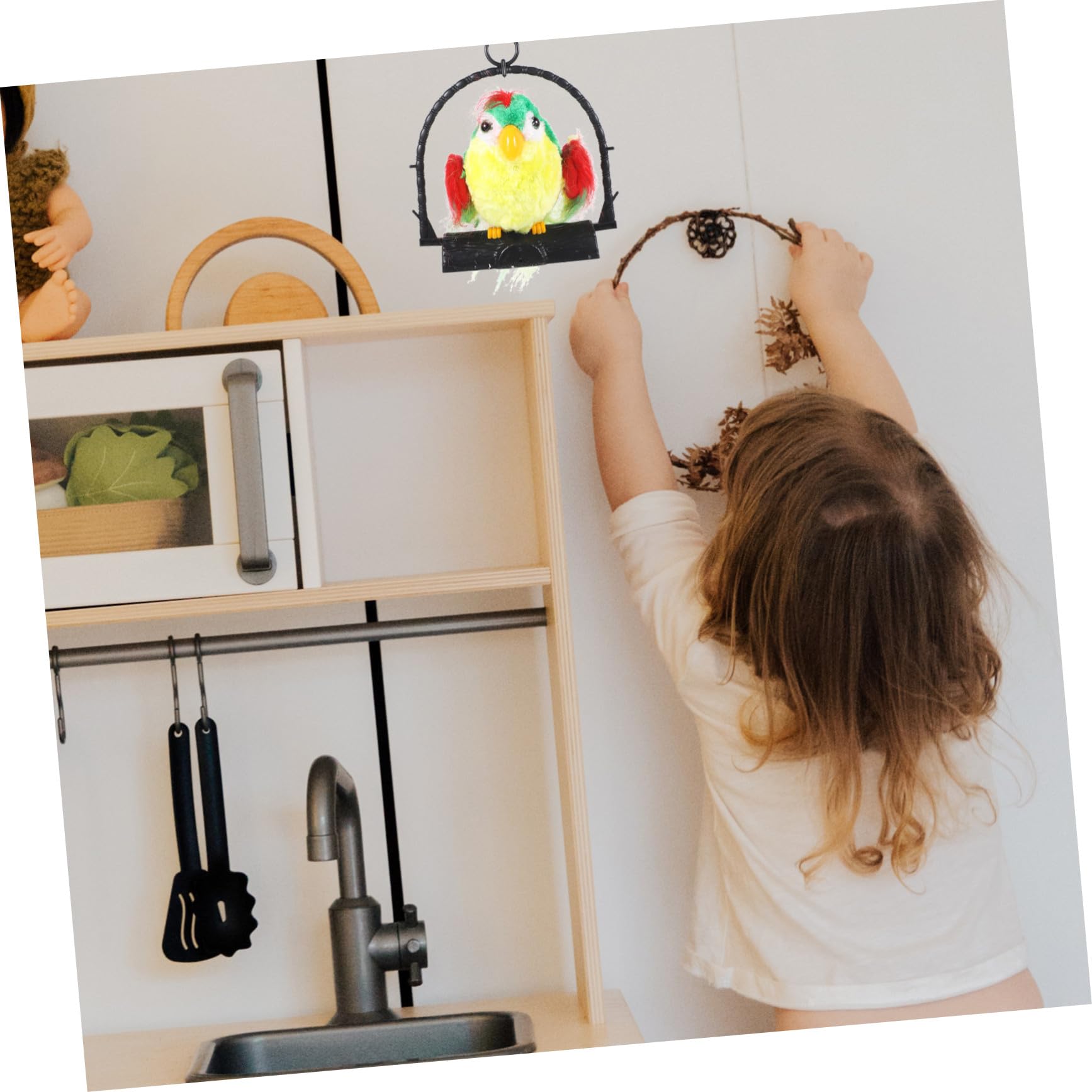 Loro Eléctrico Grabador 1pieza de Felpa y Plástico, Juguete Educativo