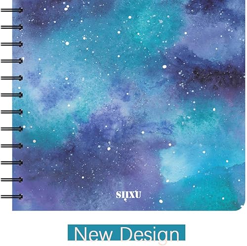 Miniatura 5 de SIIXU Cuaderno de notas en espiral, B5 de tapa dura de color diario, cuaderno de notas de campo para escribir, diseño único novedoso, 136 páginas,