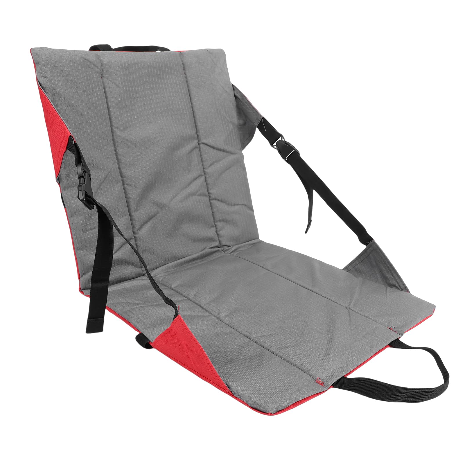 AMONIDA Stadionstuhl mit Rückenstütze, Tragbarer, Klappbarer Komfort-Stadionsitz, Camping-Bodenstuhl mit Ergonomischem Design, Ideal für Musikfestival, Outdoor-Angeln, Camping, Wandern