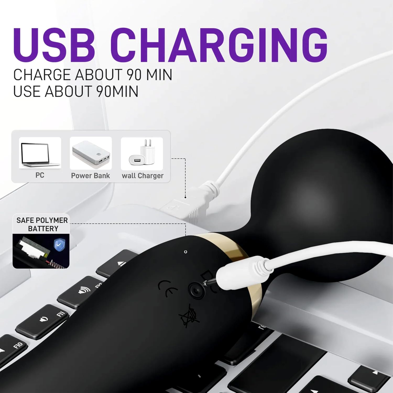 Stockyhut Body Massage Stick USB Charging Dual Head Vibrator Massager For Pain Relief of Neck, Shoulder, Back, Foot for Men or Women Electric Massager Stockyhut Body Massage Stick USB Charging Dual Head Vibrator Massager For Pain Relief of Neck, Shoulder, Back, Foot for Men or Women Electric Massager