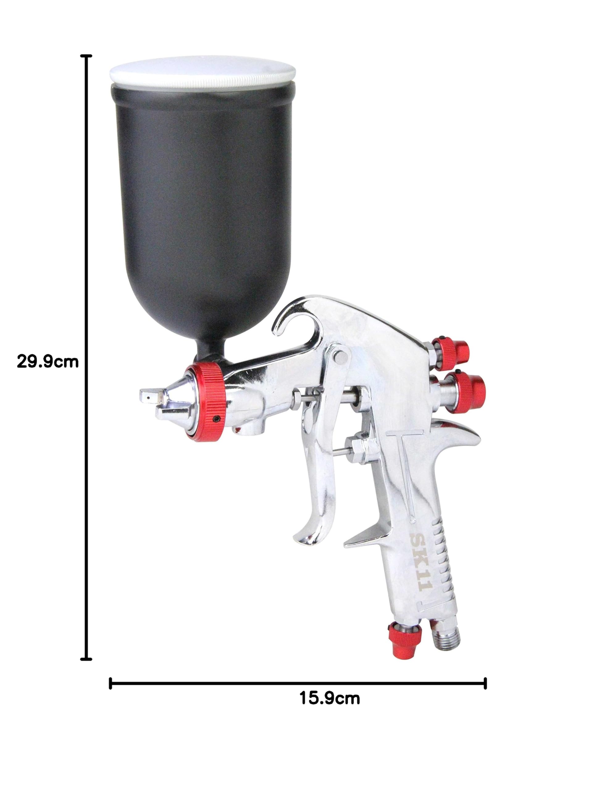 新品 【SK11】エアースプレーガン 吸上式 SPGK-15S Amazon | SK11(エスケー11) エアスプレーガン 重力式 口径1.3mm カップ