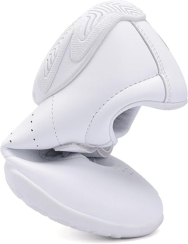 Miniatura 6 de BAXINIER Zapatos de baile de porristas blancas para niñas, tenis de entrenamiento atlético, transpirables, para jóvenes, competición, zapatillas de